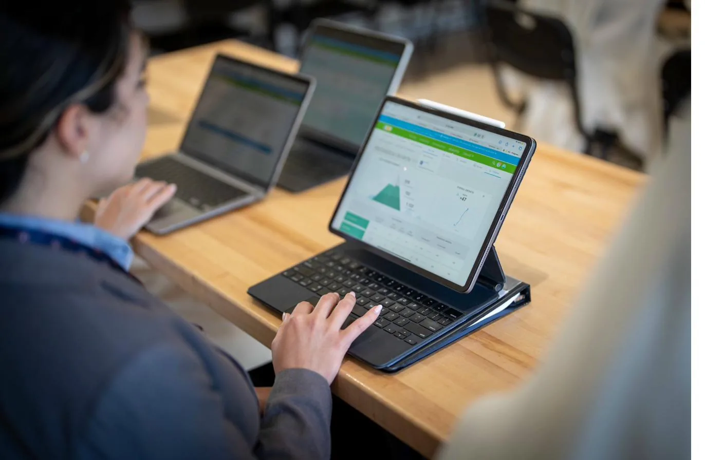 Students at computer